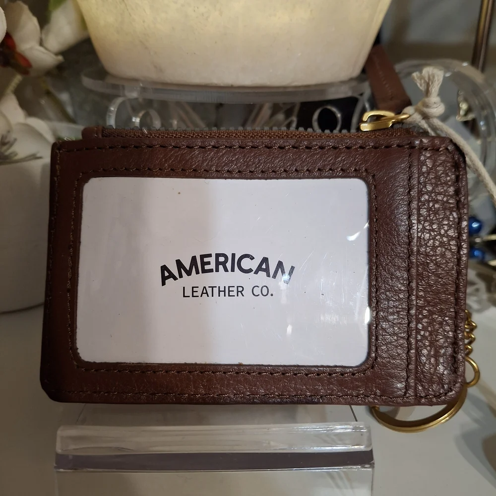 American Leather Co. Portland In Cordovan Brown Card Holder NWT